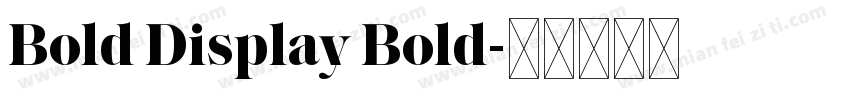 Bold Display Bold字体转换